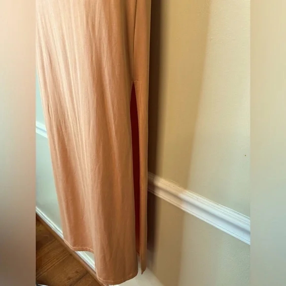 Victoria Secret Elegant Tan Maxi Slip vintage‎ size Small
